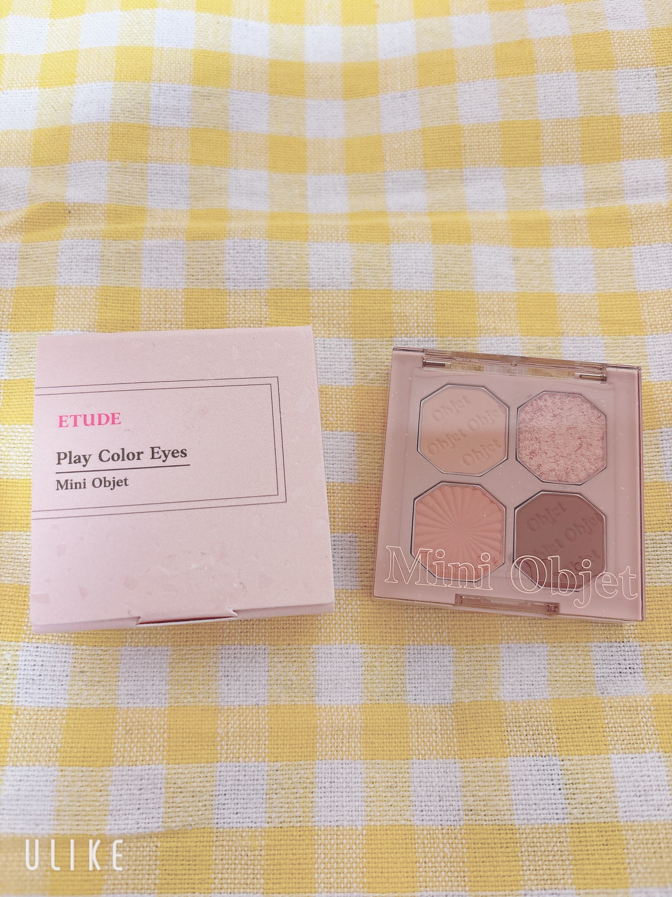 プレイカラーアイズ ミニオブジェ ピーチシェルトレイ/ETUDE/アイシャドウパレットを使ったクチコミ（1枚目）