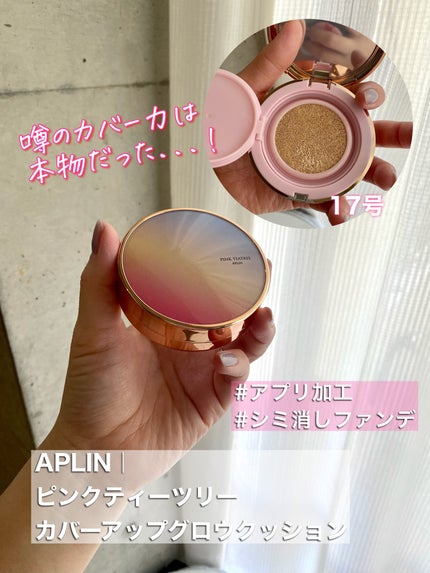 ピンクティーツリーカバーアップグロウクッション/APLIN/クッションファンデーションを使ったクチコミ(1枚目)