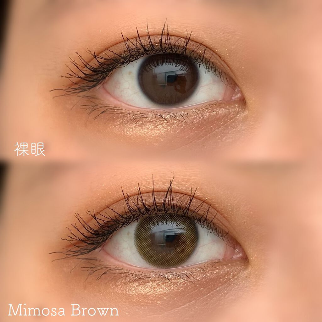 Mimosa Brown/カラコンムーン/カラーコンタクトレンズを使ったクチコミ（2枚目）