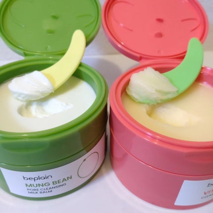 緑豆毛穴クレンジングミルクバーム/beplain/クレンジングバームを使ったクチコミ(4枚目)