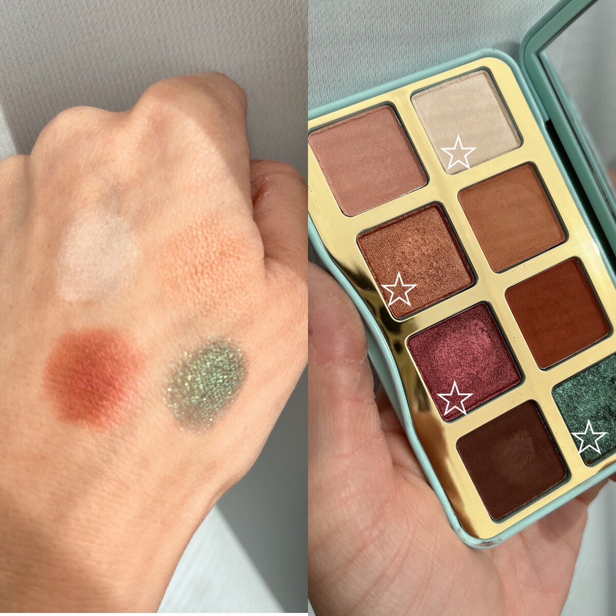 クリスマスコーヒー ミニ アイシャドウ パレット/Too Faced/アイシャドウパレットを使ったクチコミ(2枚目)