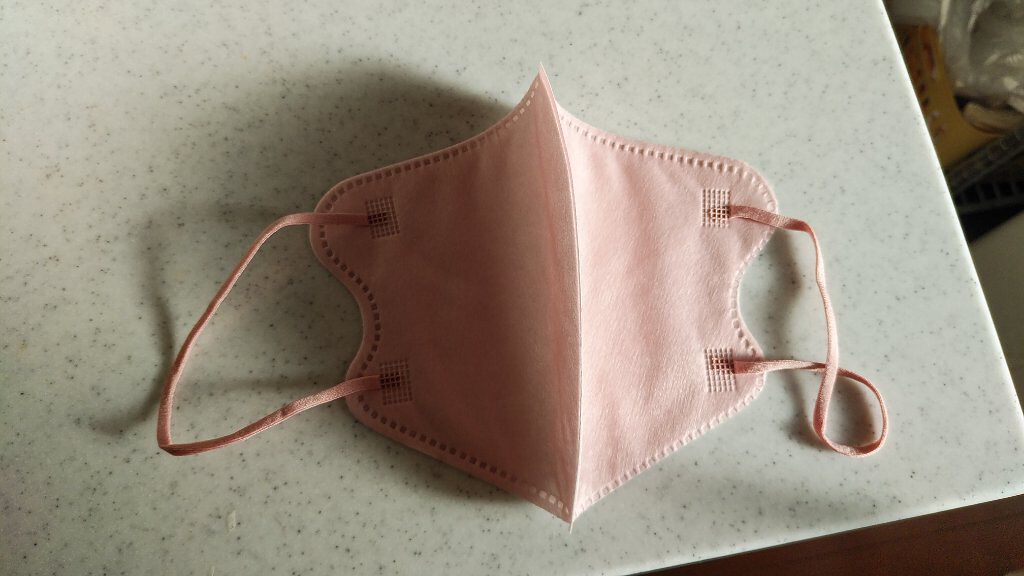 立体型スパンレース不織布カラーマスク/ISDG 医食同源ドットコム/マスクを使ったクチコミ（2枚目）