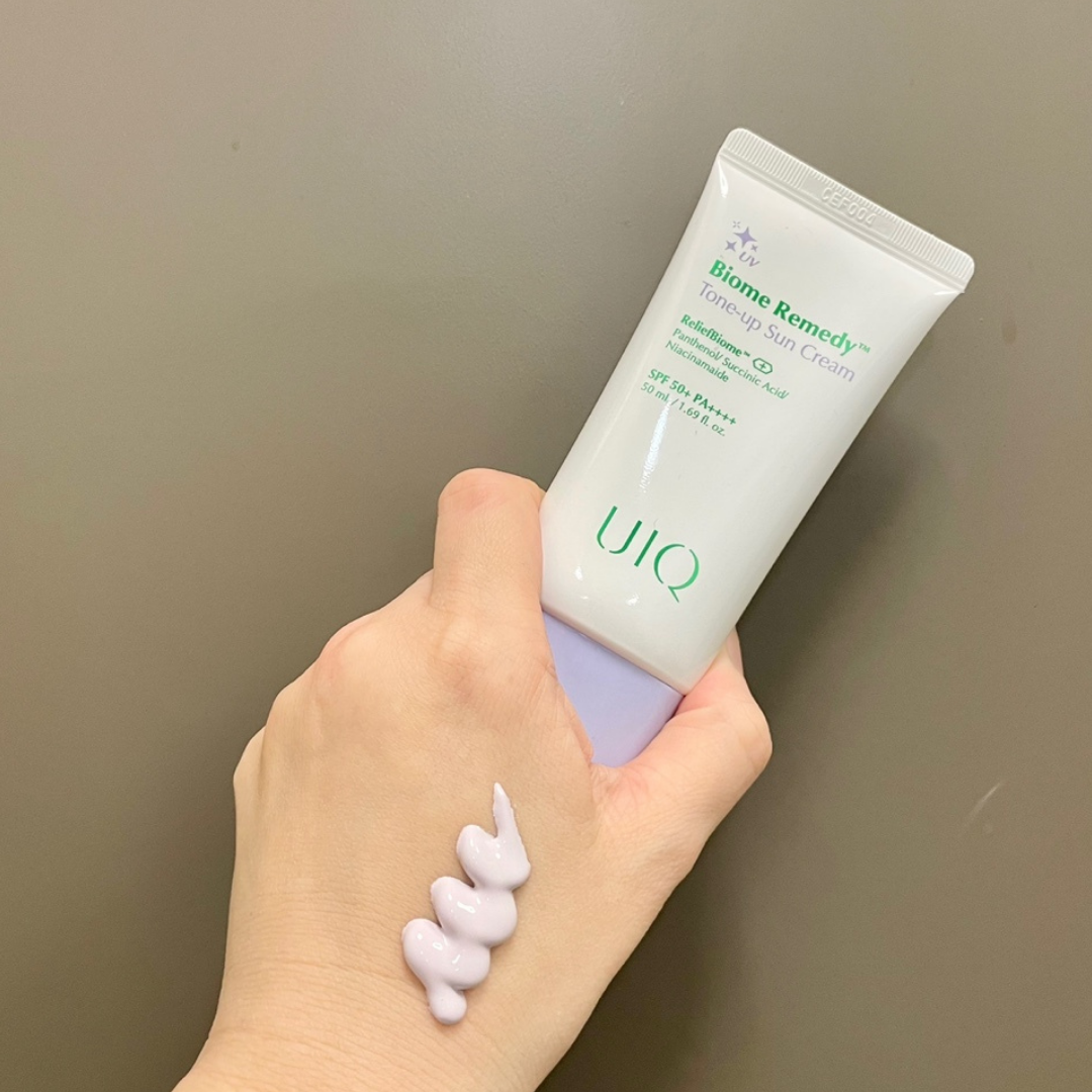 バイオームレメディパープルトーンアップUVクリーム/UIQ/日焼け止めクリームを使ったクチコミ(2枚目)