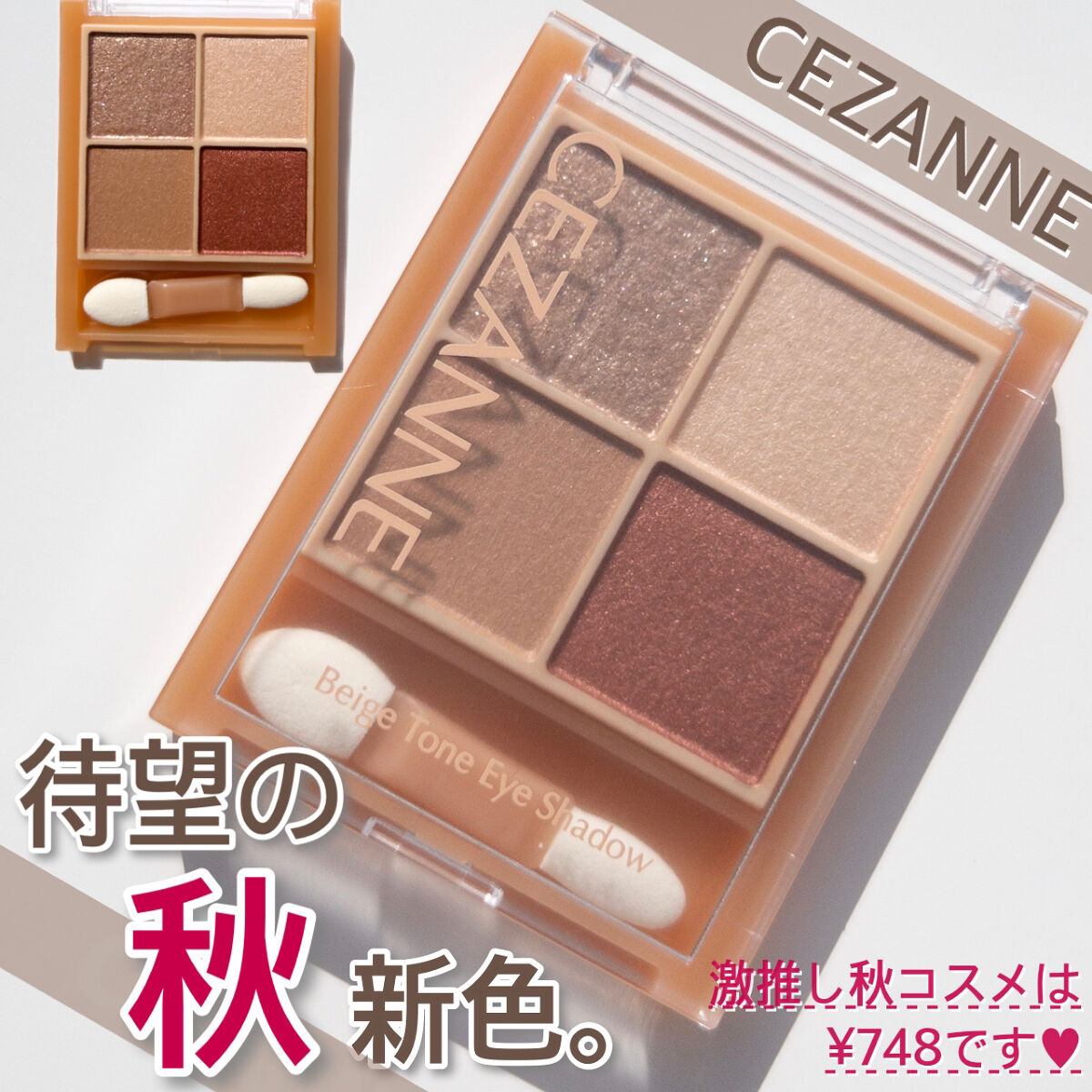ベージュトーンアイシャドウ/CEZANNE/アイシャドウパレットを使ったクチコミ（1枚目）