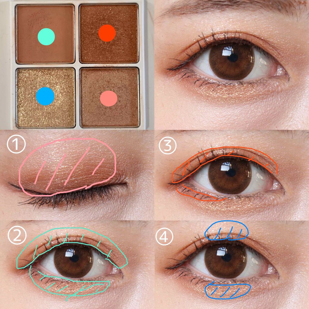 THE アイパレR/b idol/アイシャドウパレットを使ったクチコミ（2枚目）