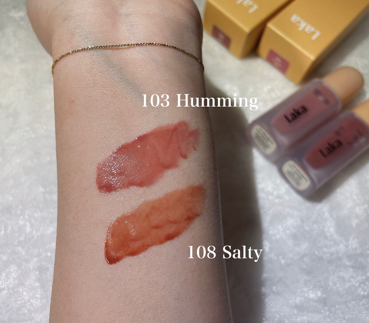 フルーティーグラムティント/Laka/リップティントを使ったクチコミ（2枚目）