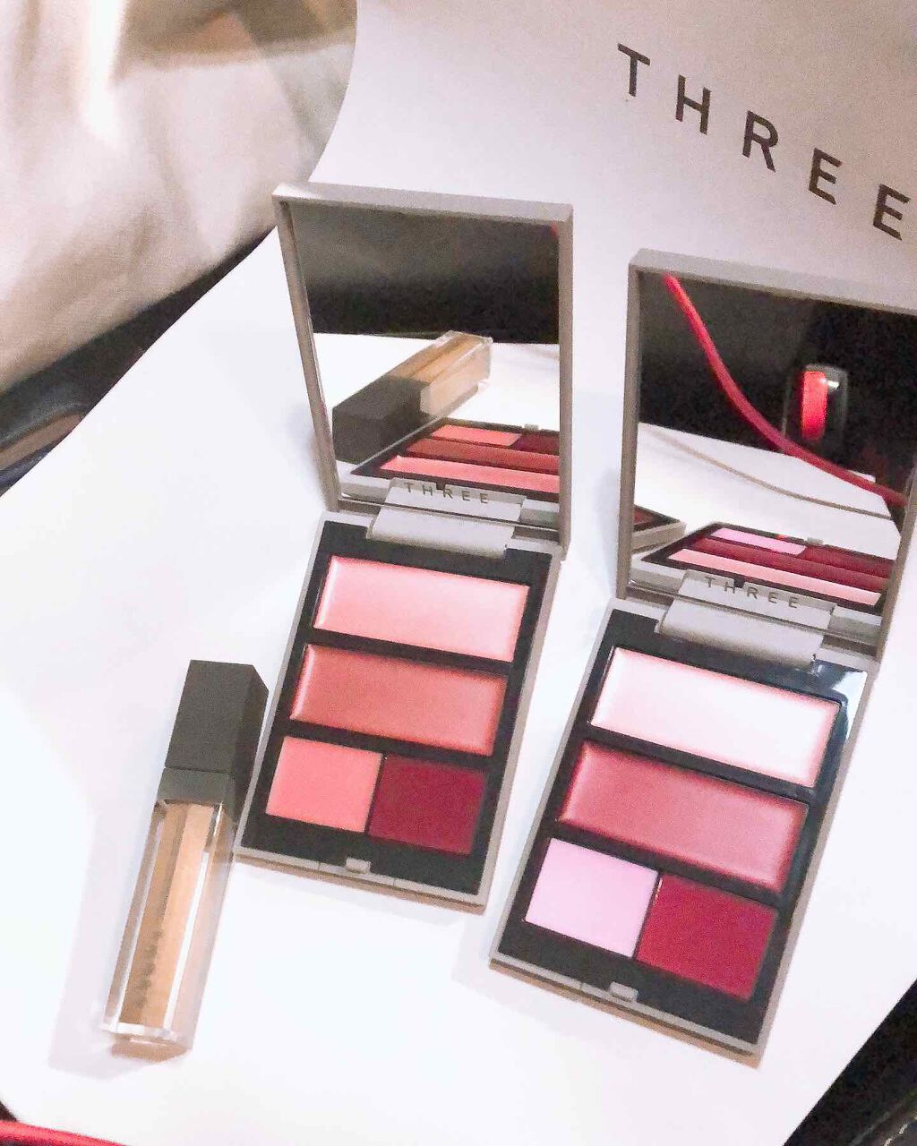 グローフリーダムパレットライジング/THREE/クリームハイライトを使ったクチコミ（2枚目）