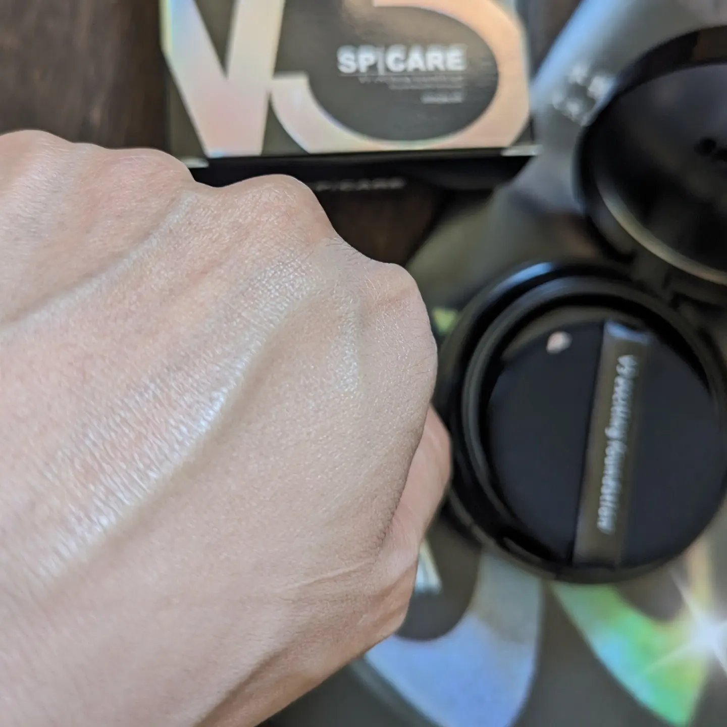 V3 エキサイティングファンデーション/SPICARE/クッションファンデーションを使ったクチコミ（3枚目）