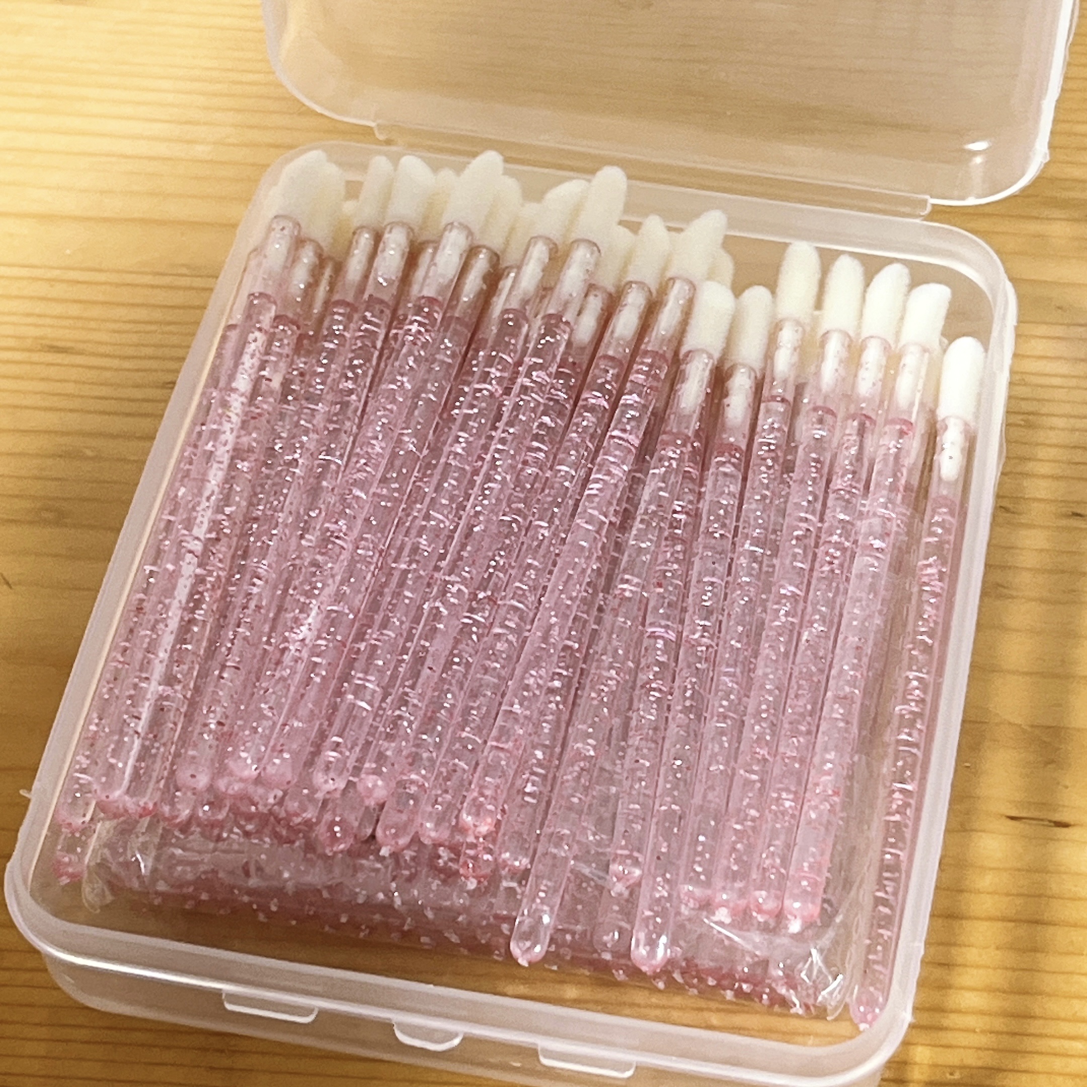 ポータブル使い捨てピンクリップブラシセット / SHEIN