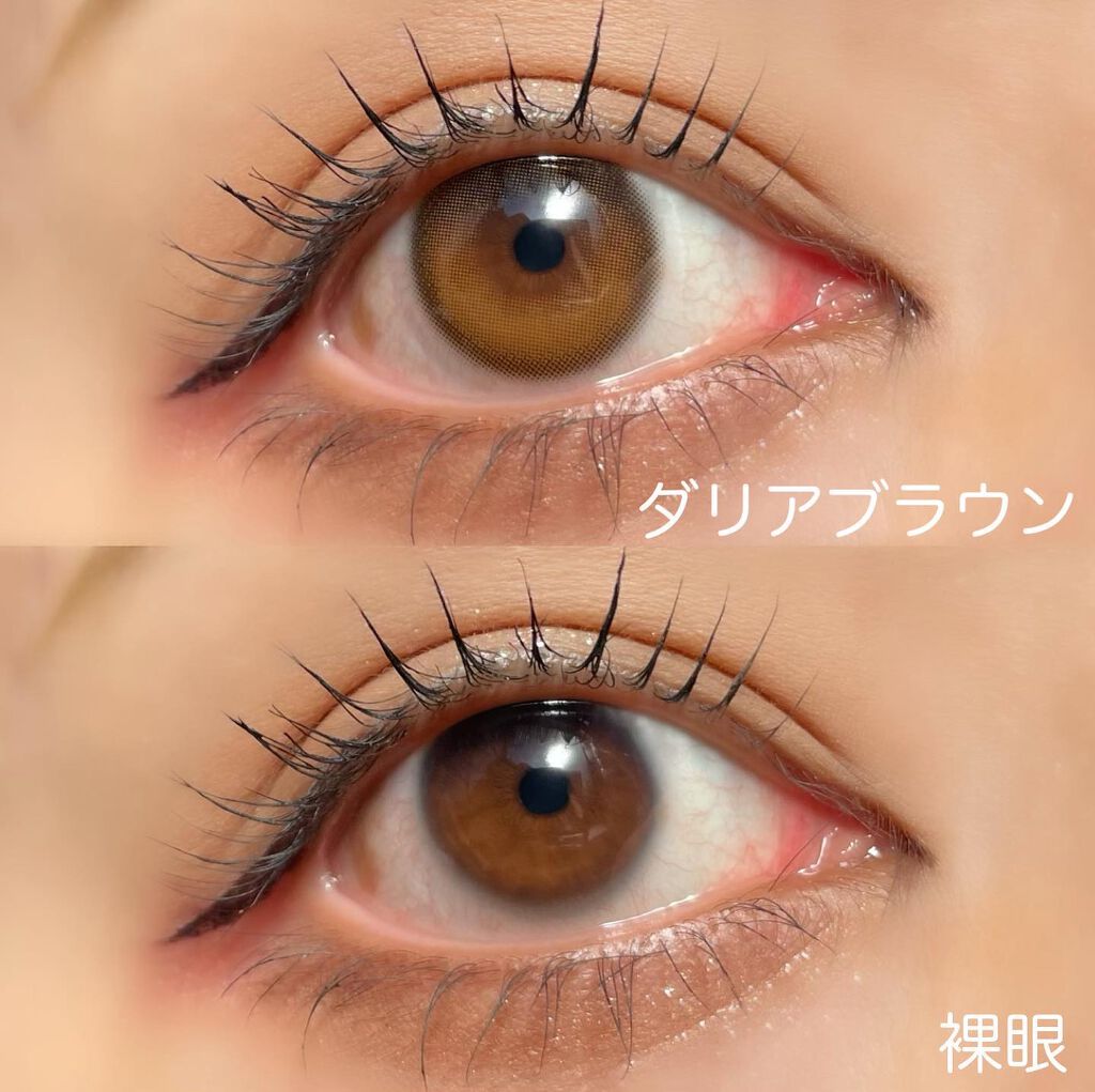 ダリアブラウンマンスリー (DAHLIA BROWN monthly)/OLOLA/１ヶ月（１MONTH）カラコンを使ったクチコミ（3枚目）