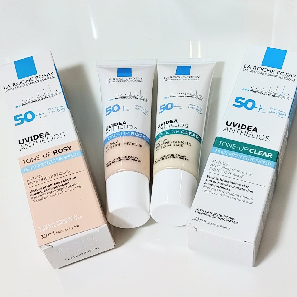 ラロッシュポゼ トーンアップクリーム✨
LIPSを通じてプレゼントキャンペーンに当選しました！
なんとローズとクリアの２本をいただきました。ありがとうございます♥

ローズとクリア、どちらもナチュラルにトーンアップしてくれ、適度に保湿もして