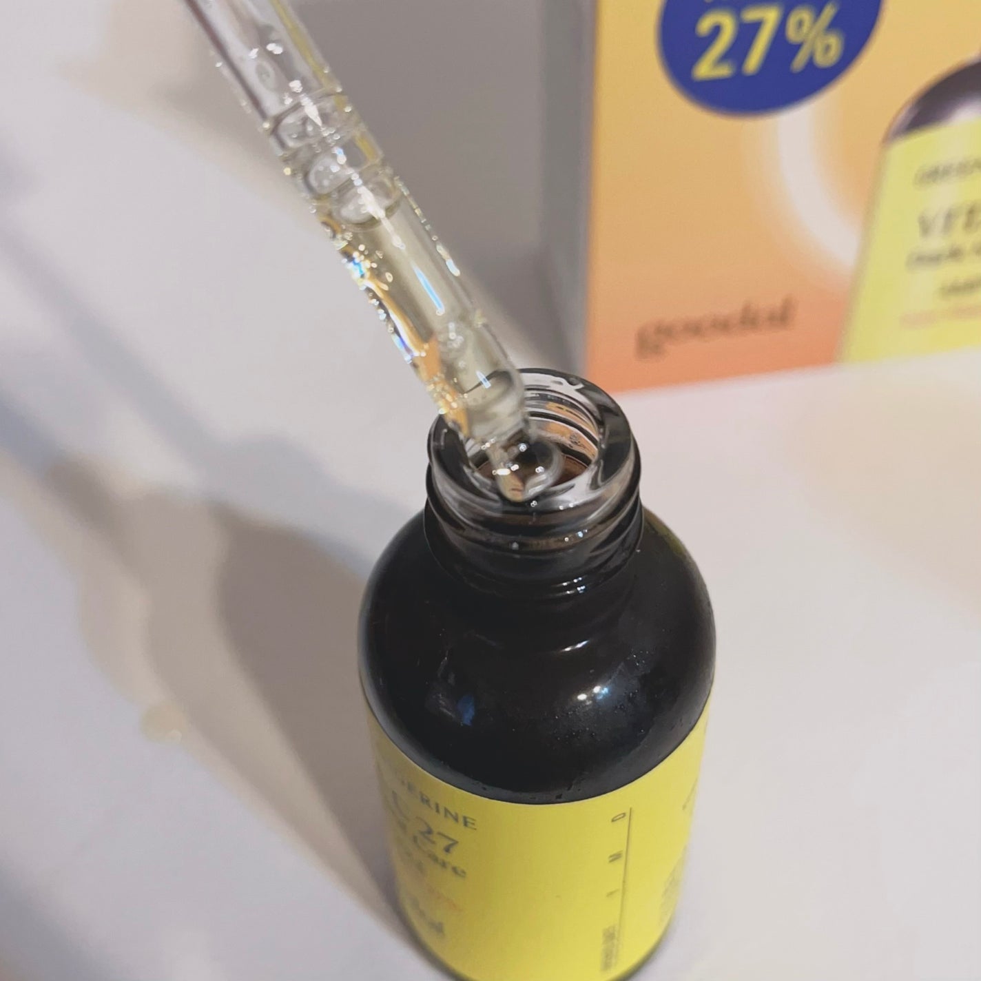 グリーンタンジェリンビタC27ダークスポットケアアンプル/goodal/美容液を使ったクチコミ(3枚目)