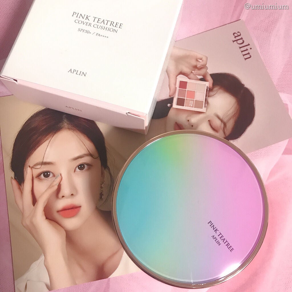 ピンクティーツリーカバークッション/APLIN/クッションファンデーションを使ったクチコミ(7枚目)