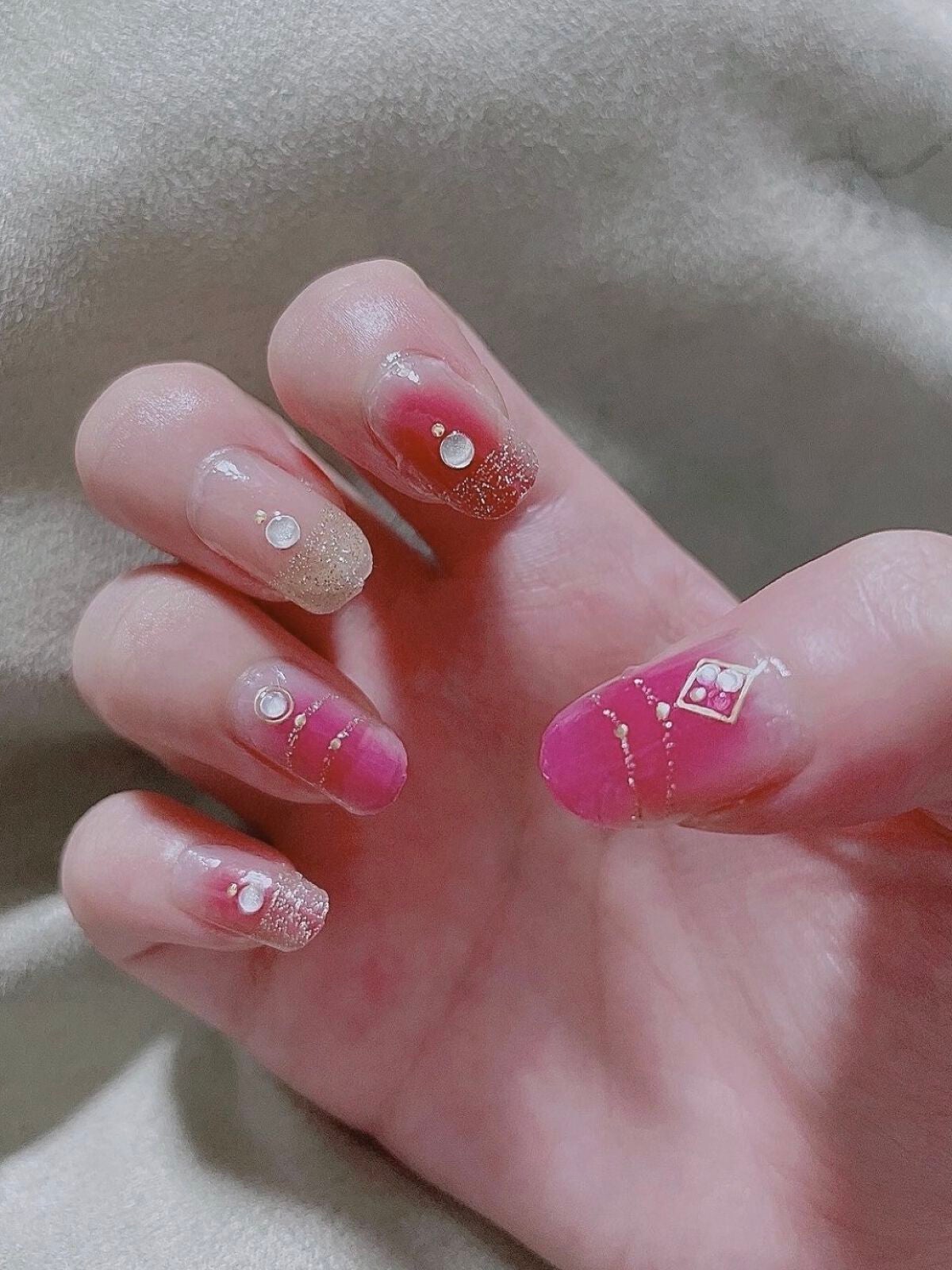 ネイルシール/Qoo10/ネイルシールを使ったクチコミ(2枚目)