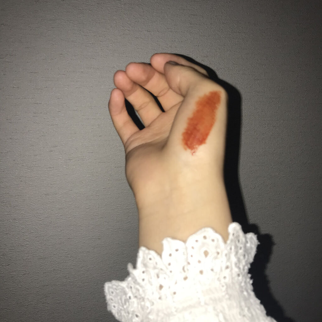 ジューシーリップティント 03  オレンジブリュレ/キャンメイク/口紅を使ったクチコミ（2枚目）