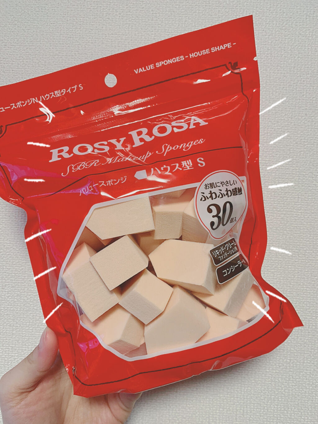 ジェリータッチスポンジ ウェッジ型/ロージーローザ/パフ・スポンジを使ったクチコミ（1枚目）
