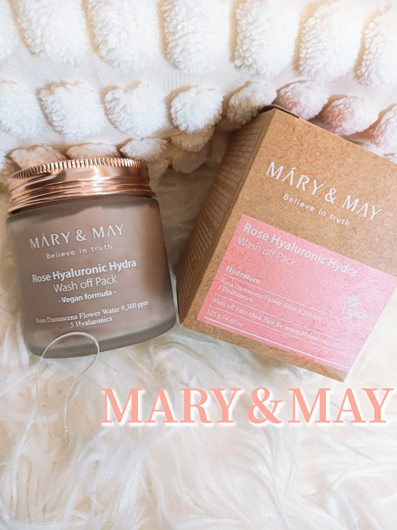 MARY&MAY ローズヒアルロニックハイドラウォッシュオフパックのクチコミ「
MARY&MAY 🩷🌿
ローズヒアルロニックハイドラウォッシュオフパック


@marynm.....」（1枚目）