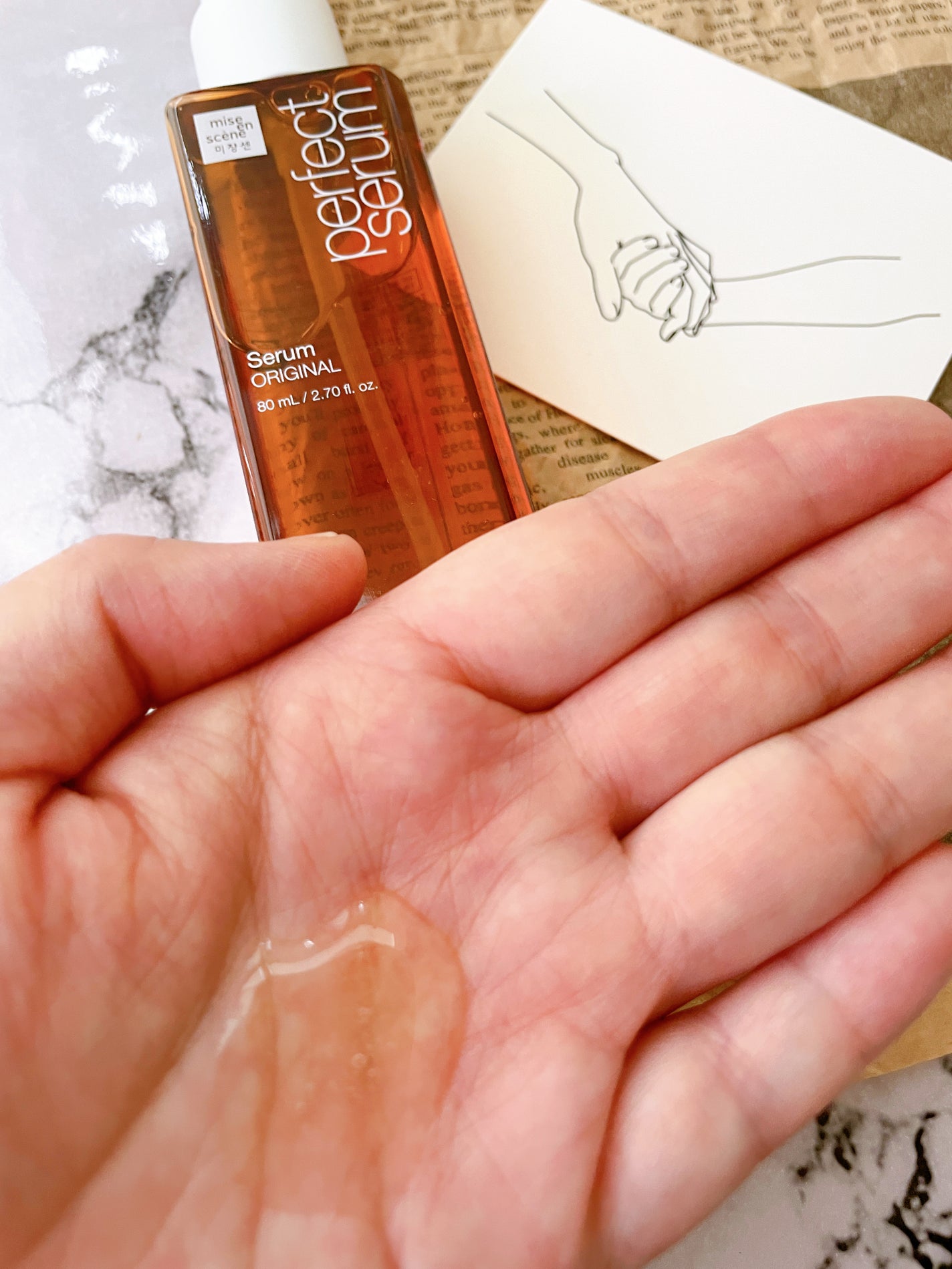 パーフェクトセラム オリジナルセラム/miseenscene/アウトバストリートメントを使ったクチコミ(2枚目)