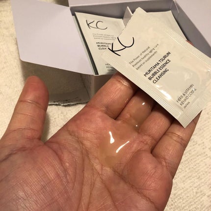 KC むきタマつるん 発泡美容液クレンジング/ハーブ健康本舗/クレンジングジェルを使ったクチコミ(5枚目)