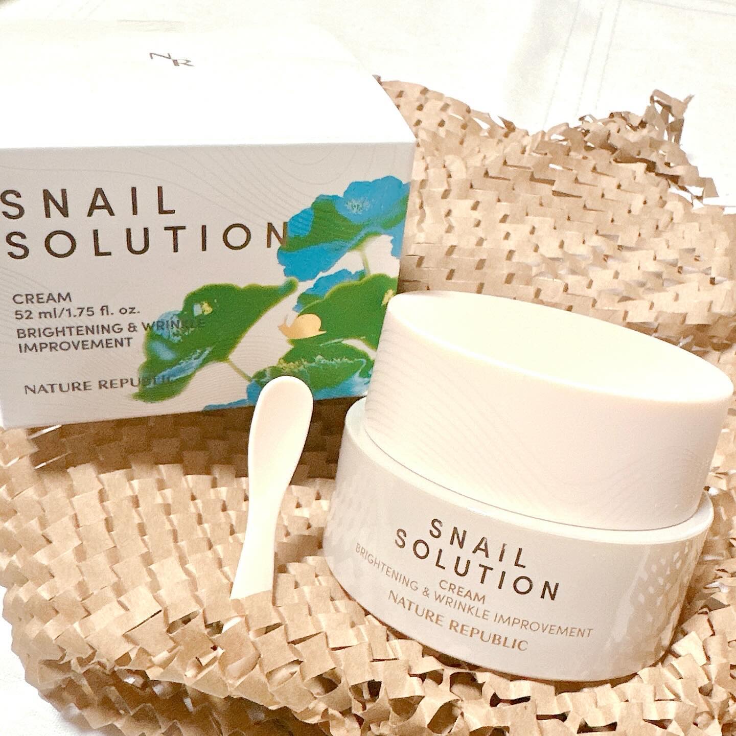 スネイルソリューションクリーム/ネイチャーリパブリック/フェイスクリームを使ったクチコミ（1枚目）