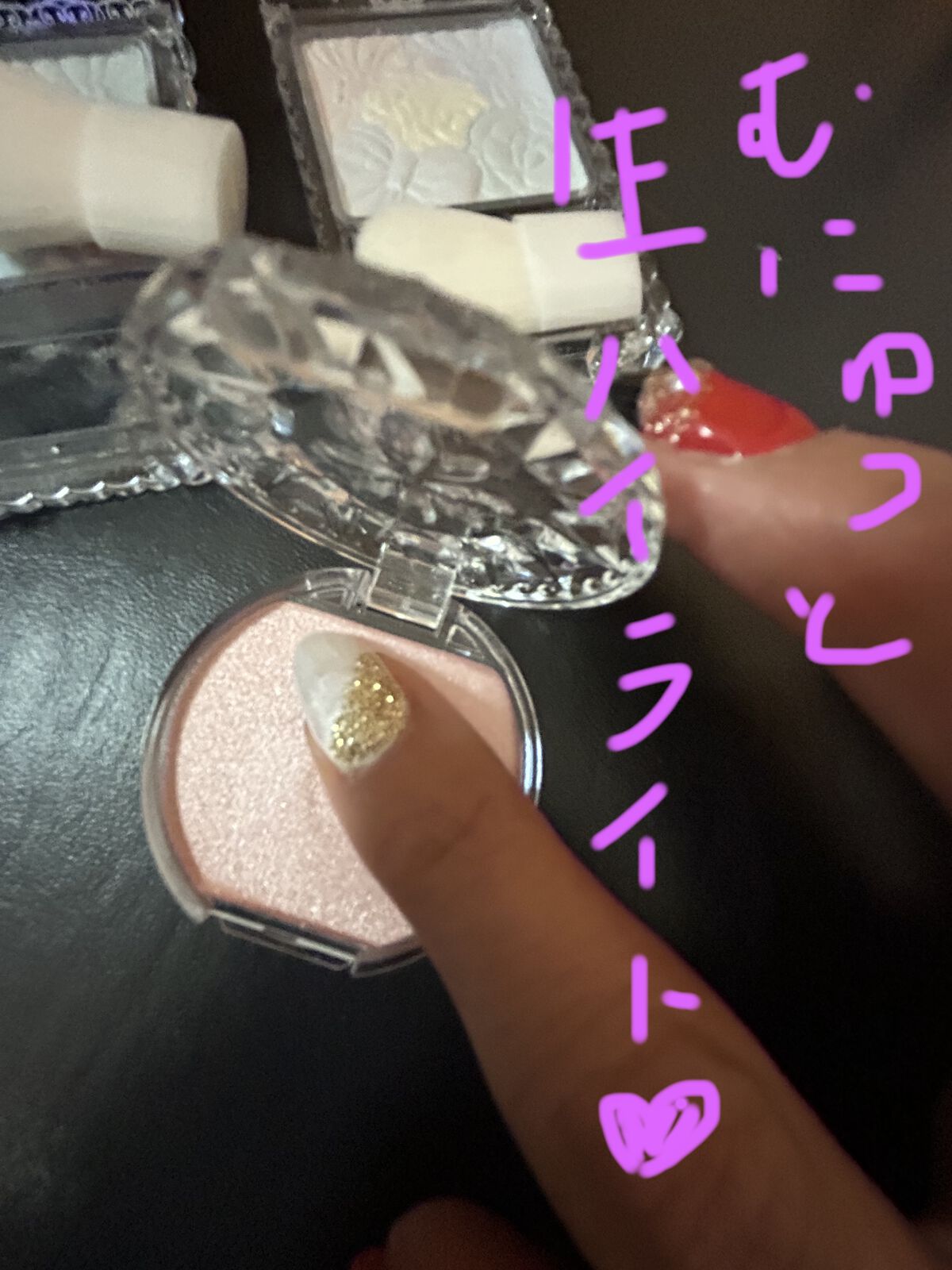 グロウフルールハイライター/キャンメイク/パウダーハイライトを使ったクチコミ（3枚目）