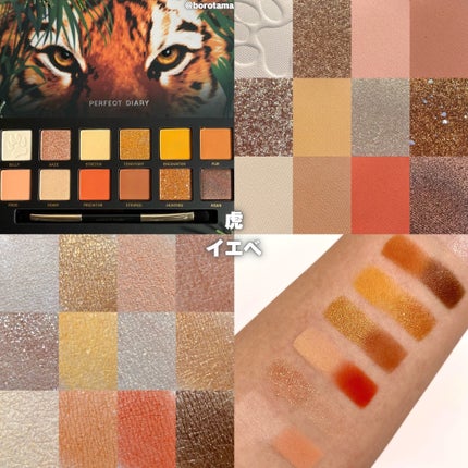 エクスプローラ12色 動物アイシャドウパレット/PERFECT DIARY/アイシャドウパレットを使ったクチコミ(8枚目)