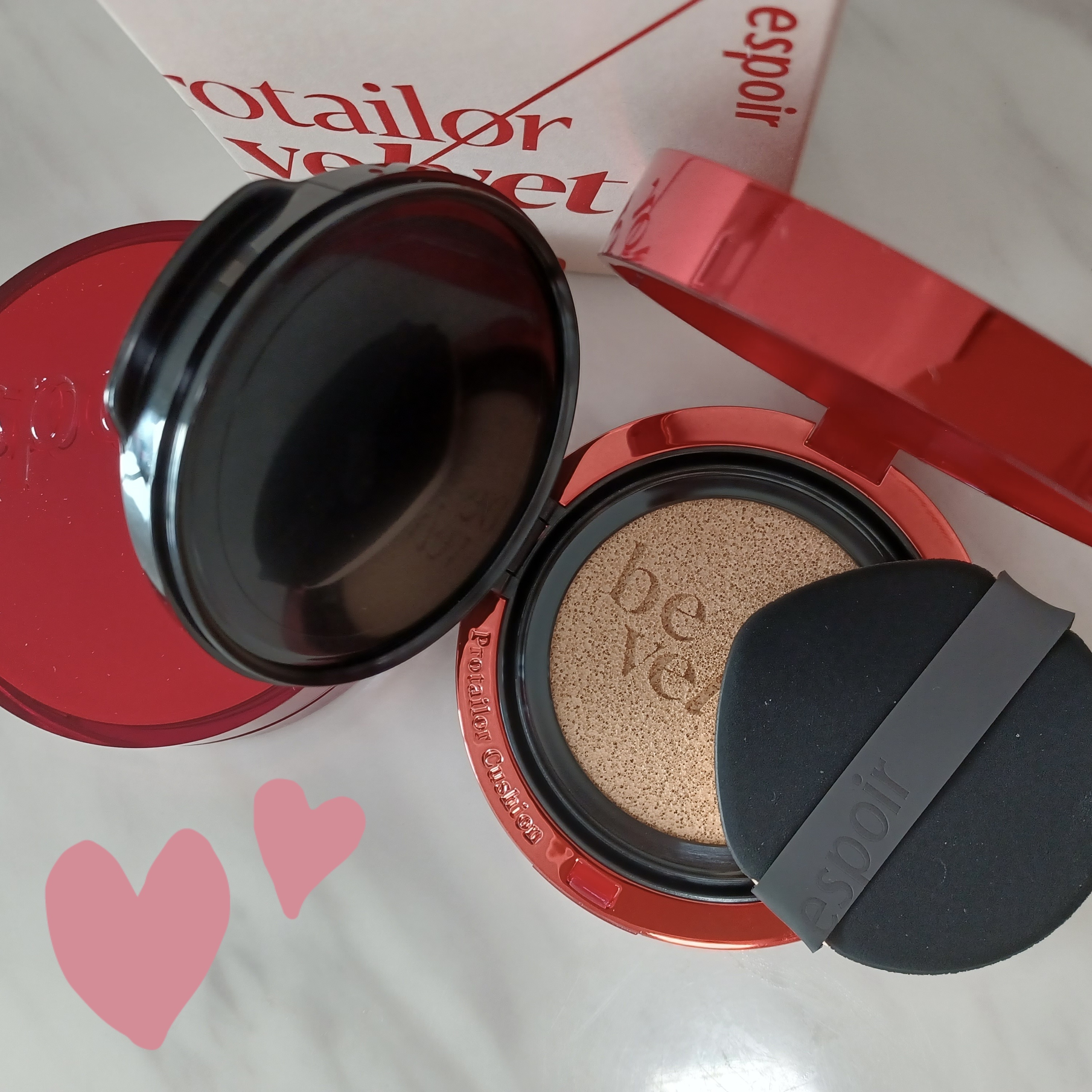 プロテーラービーベルベットカバークッション/espoir/クッションファンデーションを使ったクチコミ（2枚目）