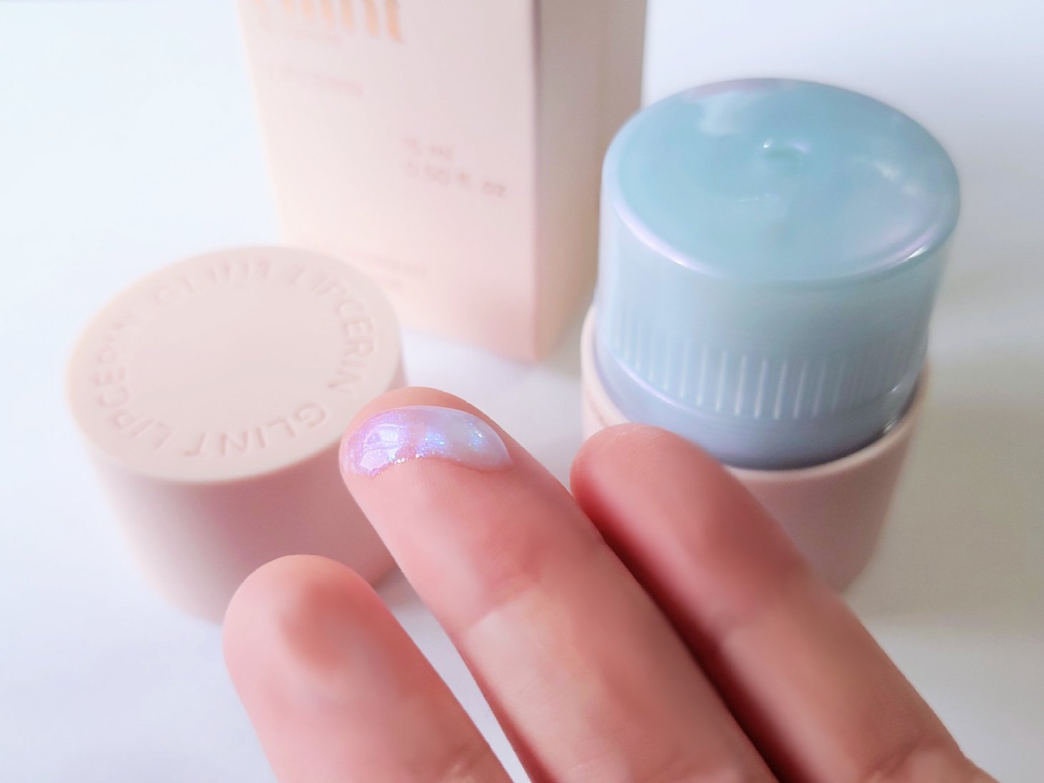 リップセリン 03 アイシーブルー/Glint/リップグロスを使ったクチコミ（2枚目）