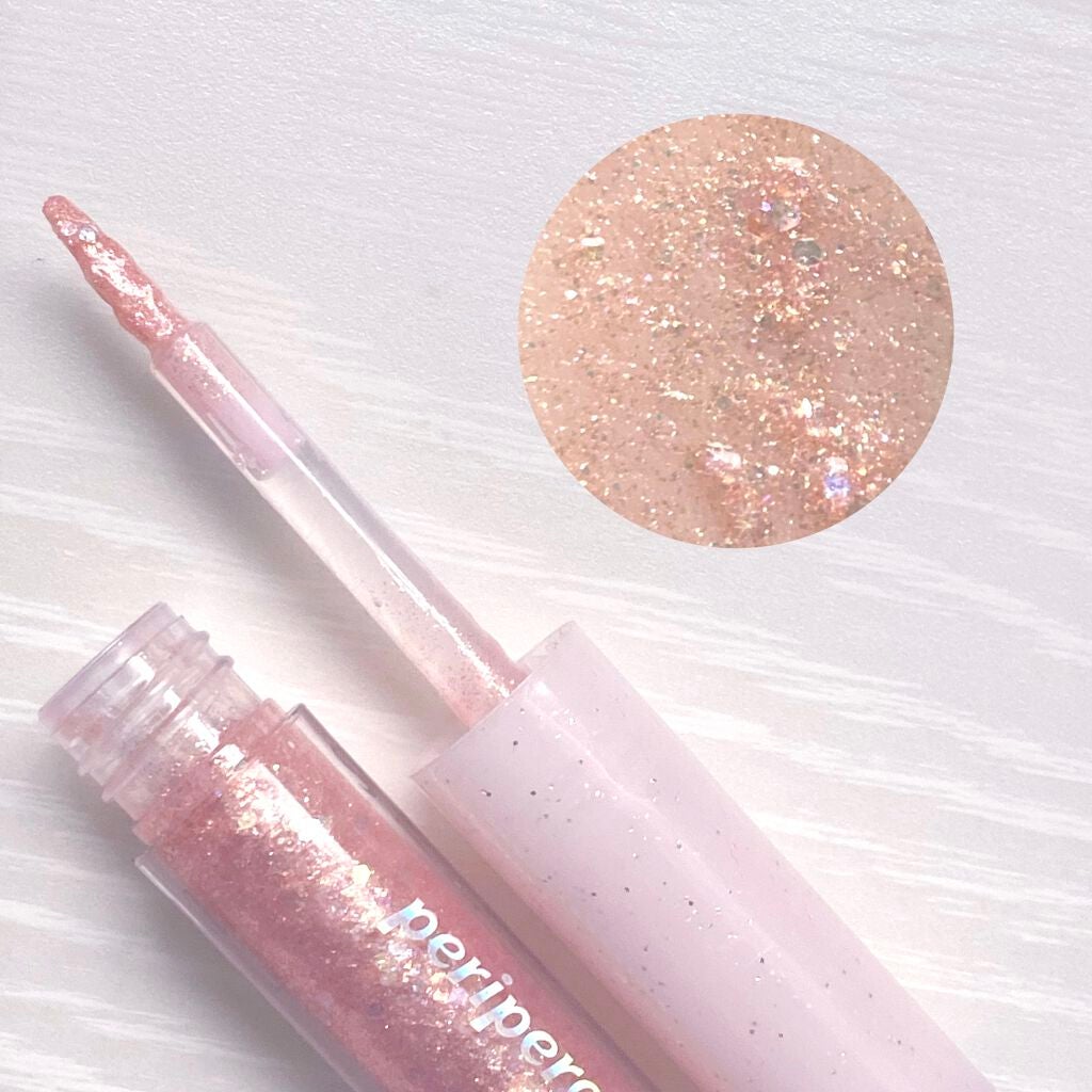 シュガー トゥインクル リキッド グリッター/PERIPERA/グリッターを使ったクチコミ(3枚目)