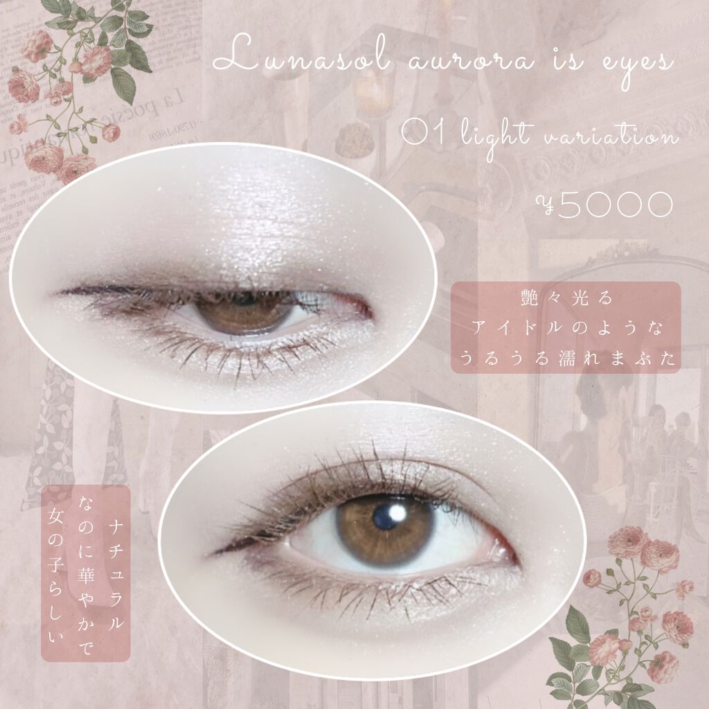 オーロライズアイズ/LUNASOL/アイシャドウパレットを使ったクチコミ（1枚目）