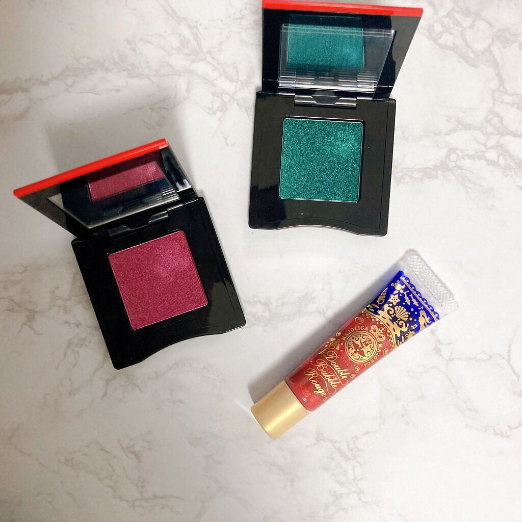 ポップ パウダージェル アイシャドウ 16 Zawa-Zawa Green/SHISEIDO/単色アイシャドウを使ったクチコミ（1枚目）