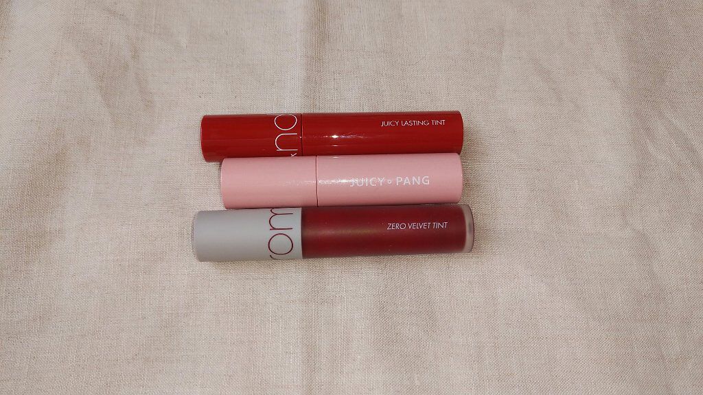 ジューシーラスティングティント/rom&nd/リップティントを使ったクチコミ（2枚目）