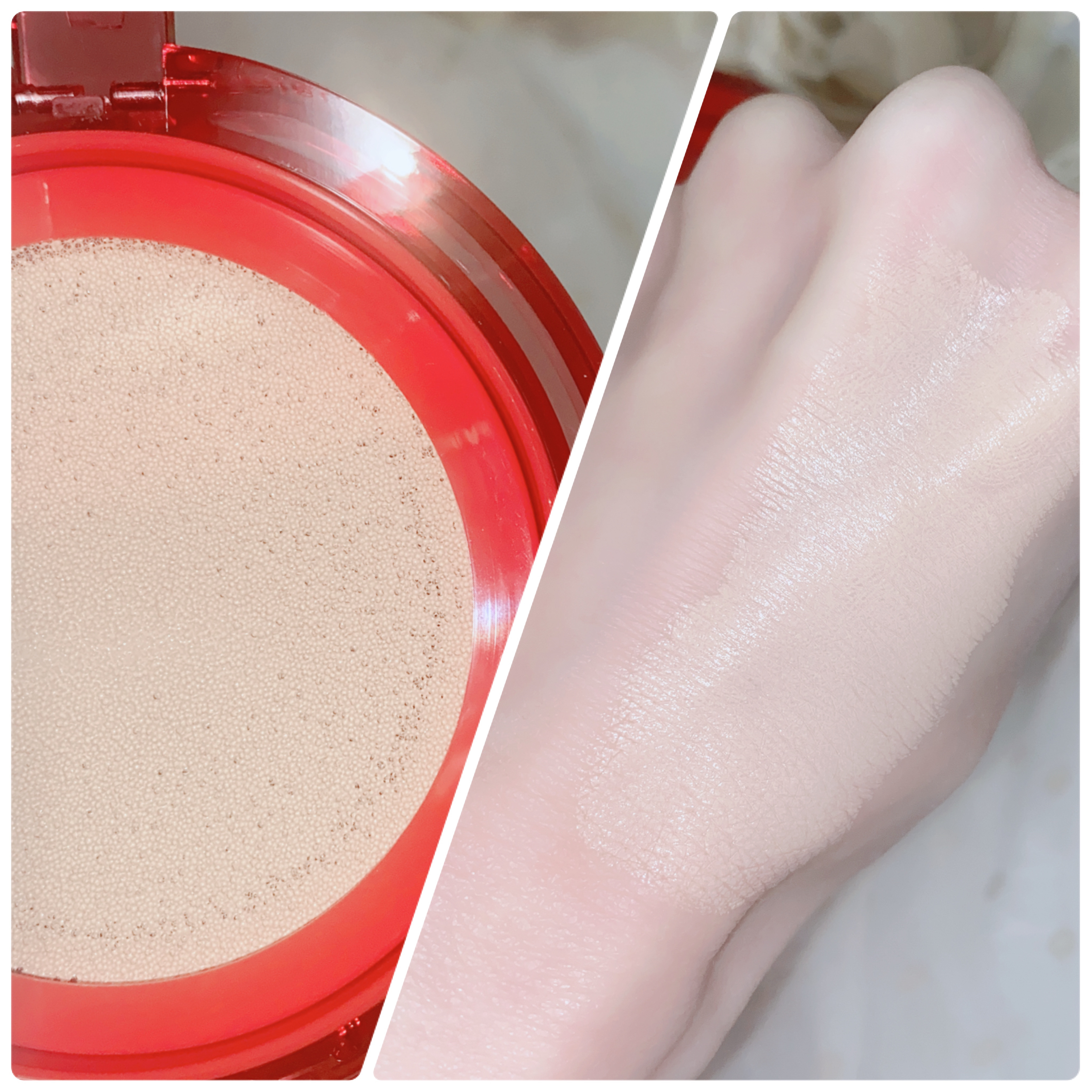 GLOW CERAMIC CUSHION/mgb skin/クッションファンデーションを使ったクチコミ（3枚目）