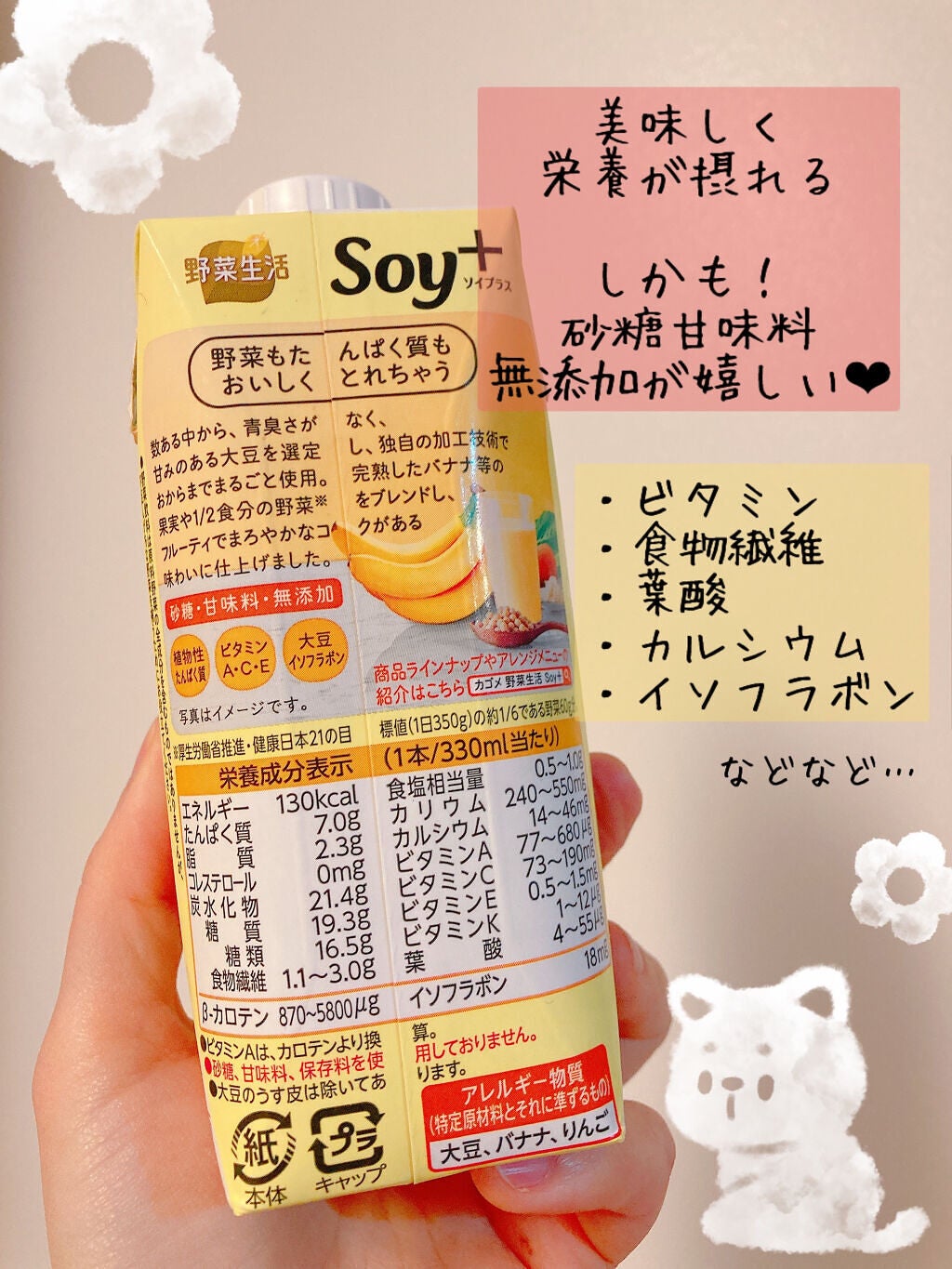 Soy +/カゴメ/豆乳飲料を使ったクチコミ(3枚目)