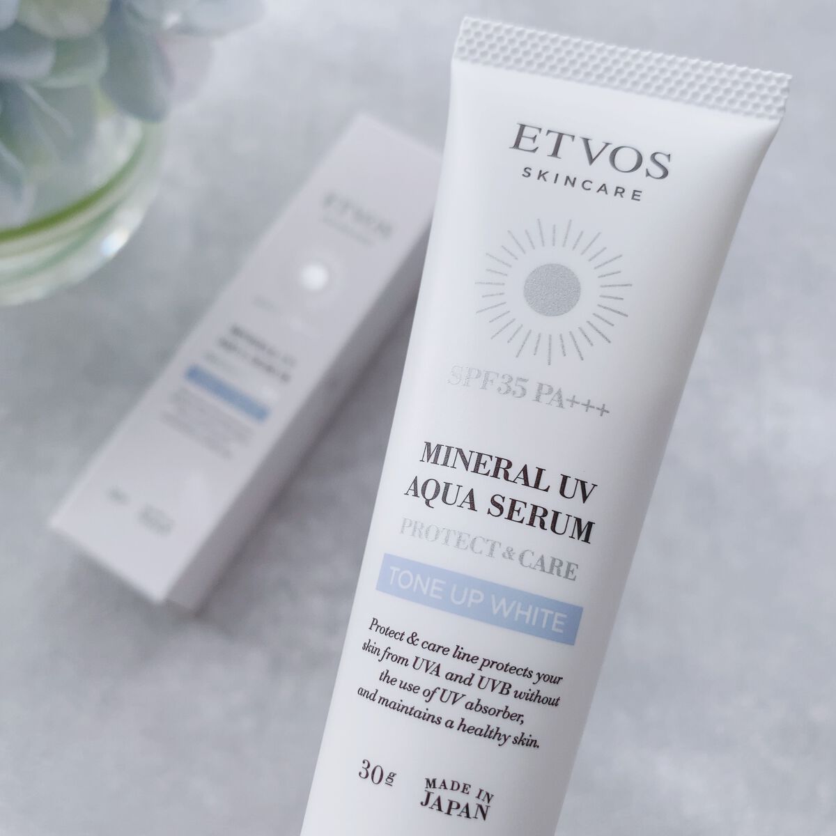 ミネラルUVアクアセラム/エトヴォス/美容液を使ったクチコミ（3枚目）
