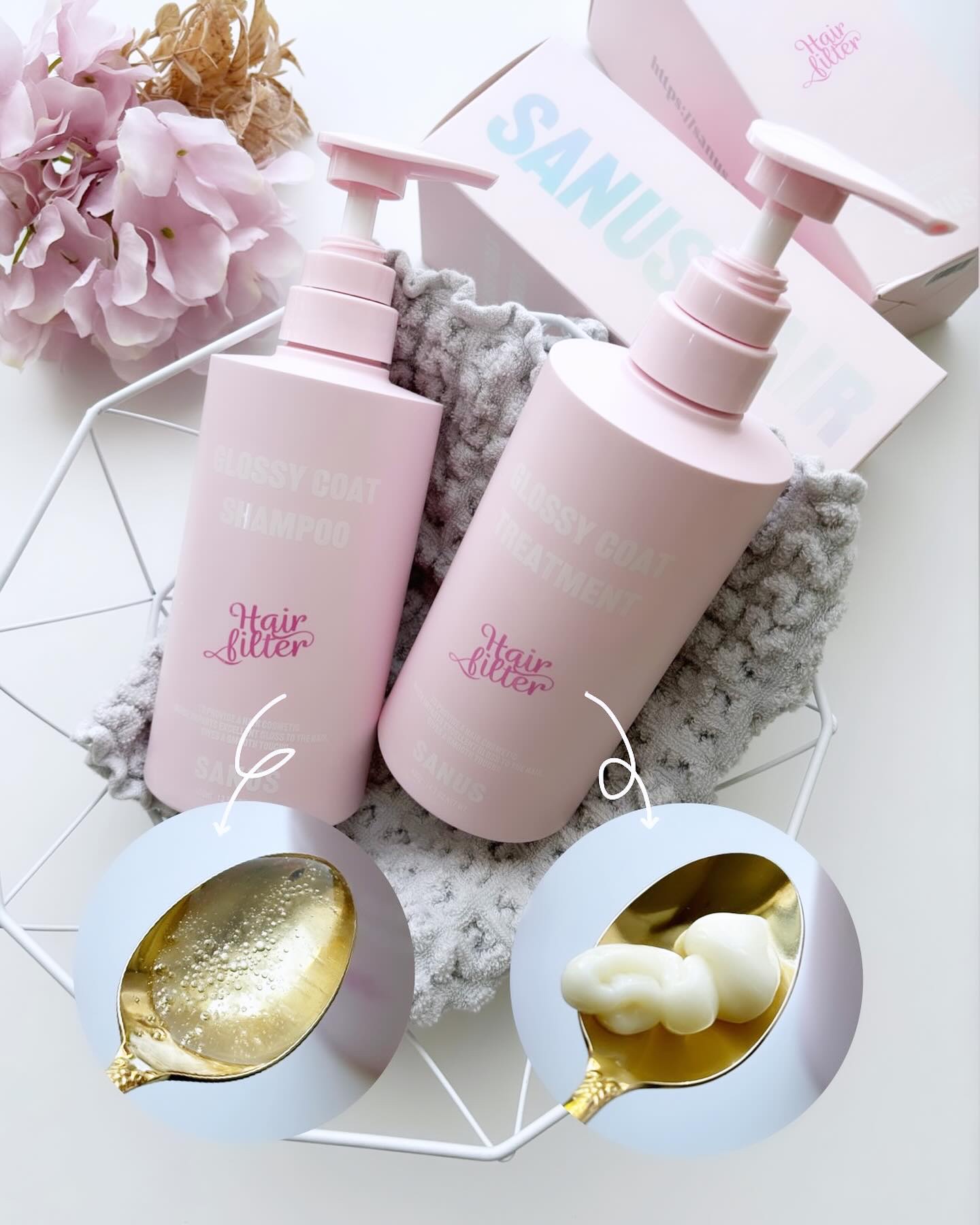 GLOSSY COAT SHAMPOO / TREATMENT/SANUS HAIR FILTER/市販シャンプーを使ったクチコミ（2枚目）