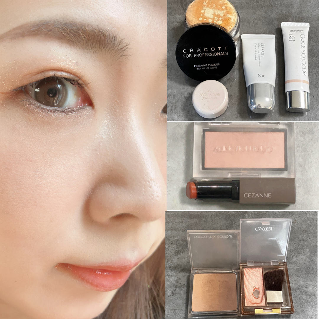 ドレープド シマーグロウ/excel/パウダーハイライトを使ったクチコミ（2枚目）