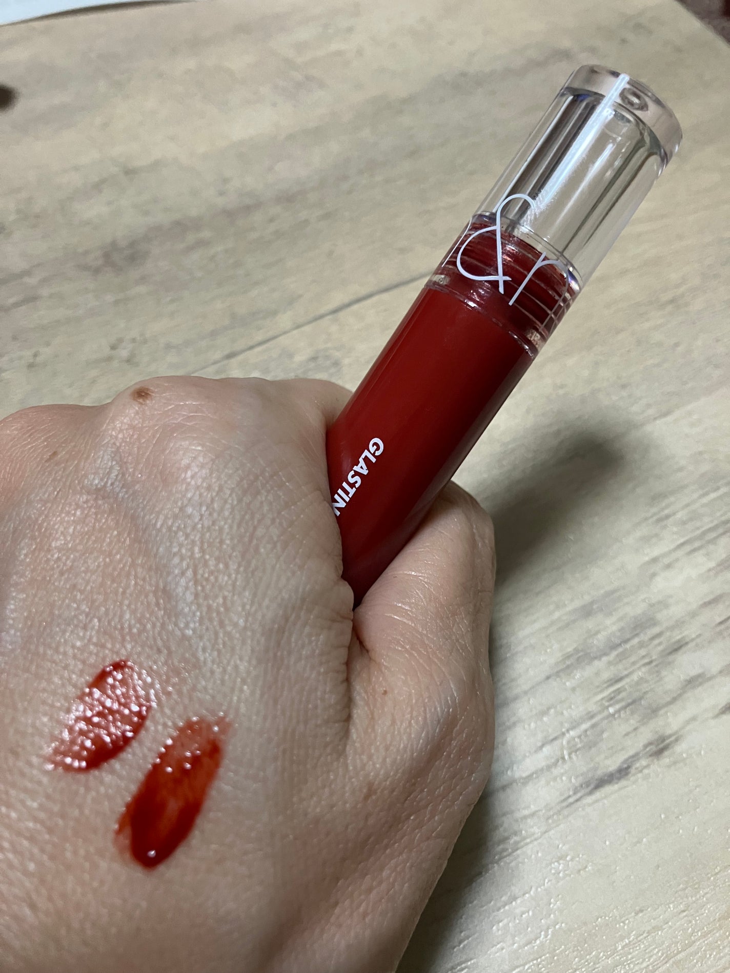 グラスティングウォーターティント/rom&nd/リップティントを使ったクチコミ(2枚目)