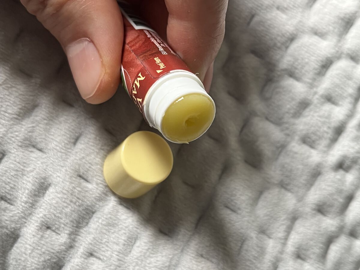 クラシックリップバームスティック(ラベンダー&オレンジ)/Badger(バジャー)/リップバームを使ったクチコミ（2枚目）