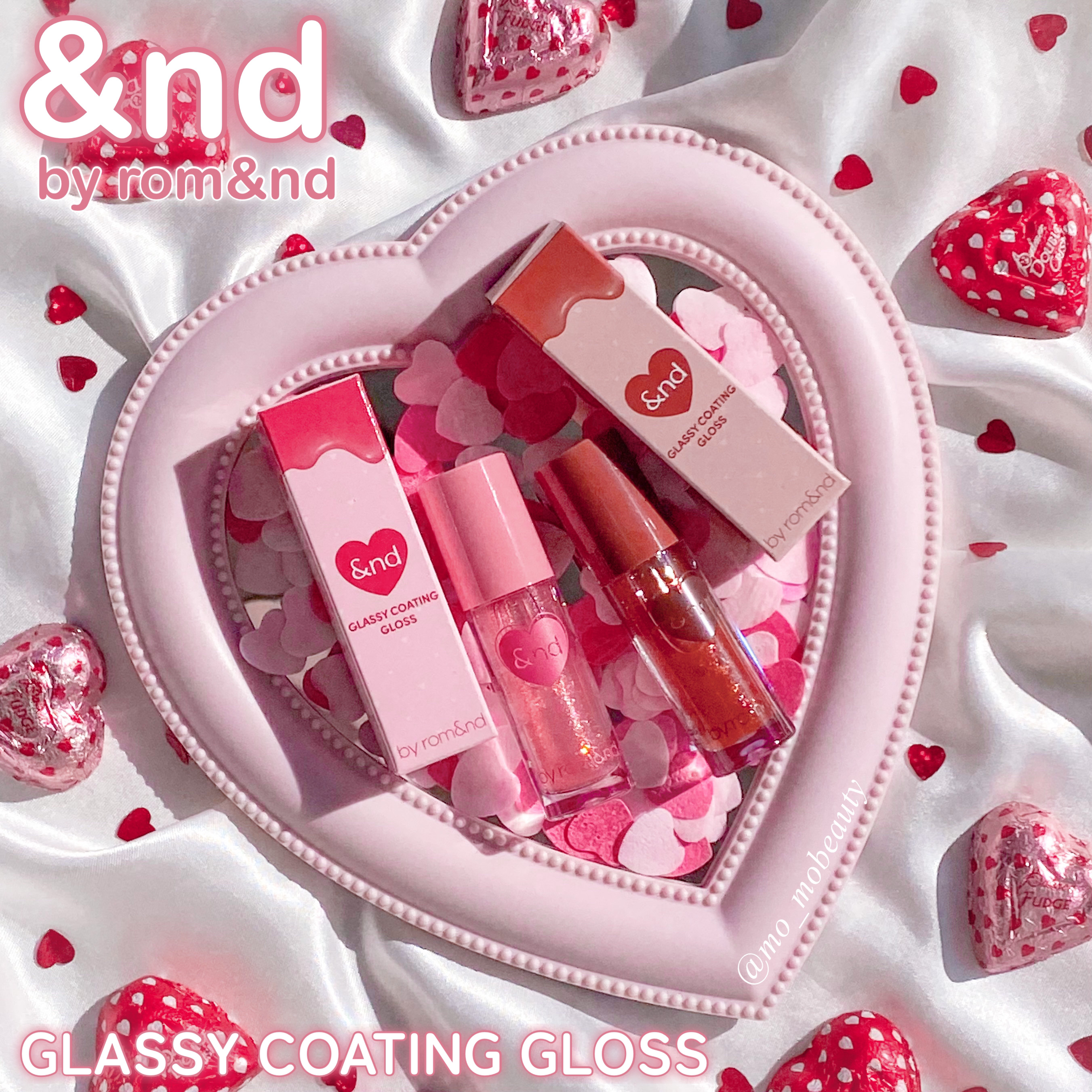 グラッシーコーティンググロス/&nd by rom&nd/リップグロスを使ったクチコミ（1枚目）