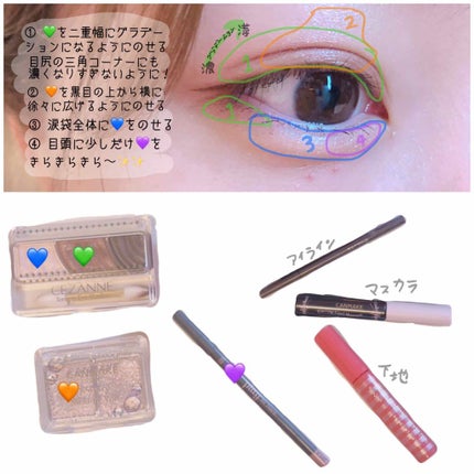 トーンアップアイシャドウ/CEZANNE/アイシャドウパレットを使ったクチコミ(3枚目)