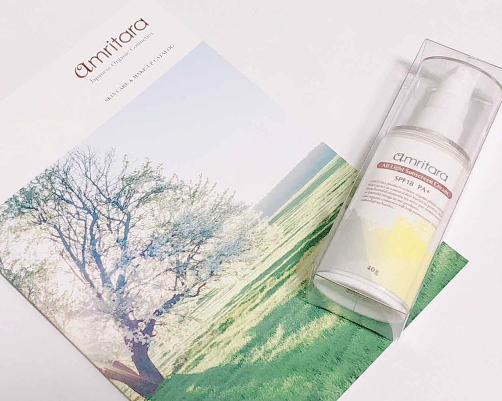 オールライト サンスクリーン クリーム SPF18 PA+/AMRITARA/化粧下地を使ったクチコミ（1枚目）