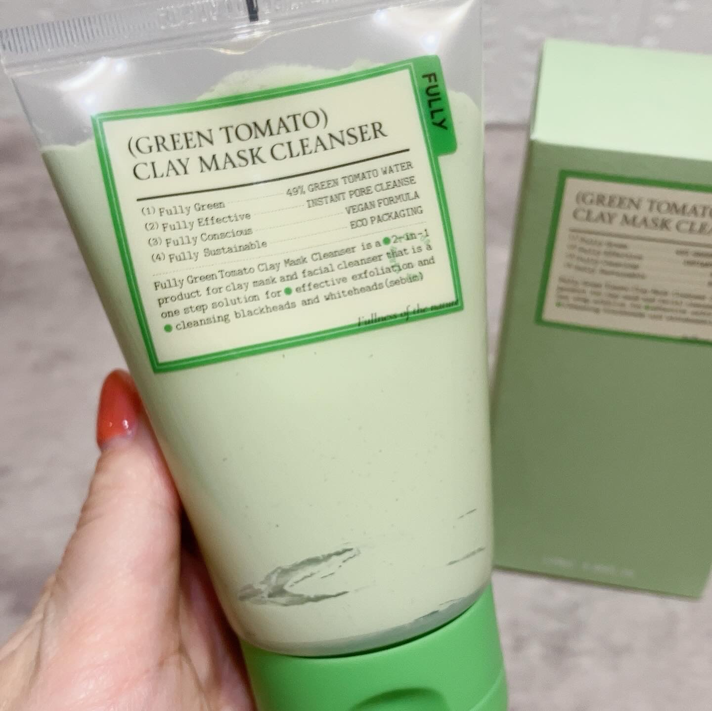 グリーントマトクレイマスククレンザー/FULLY/洗い流すパック・マスクを使ったクチコミ（3枚目）