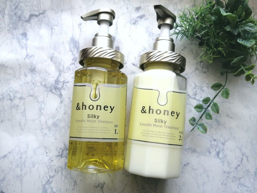 シルキー スムースモイスチャー シャンプー 1.0/ヘアトリートメント 2.0/&honey/市販シャンプーを使ったクチコミ(1枚目)