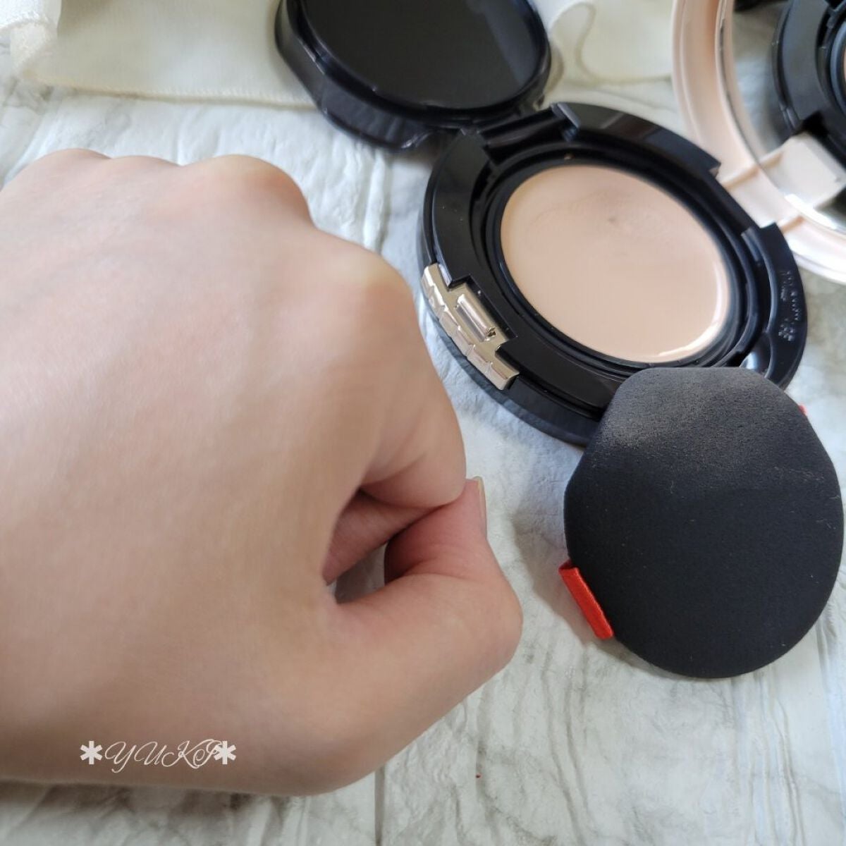 ドラマティッククッションジェリー/マキアージュ/クッションファンデーションを使ったクチコミ(8枚目)