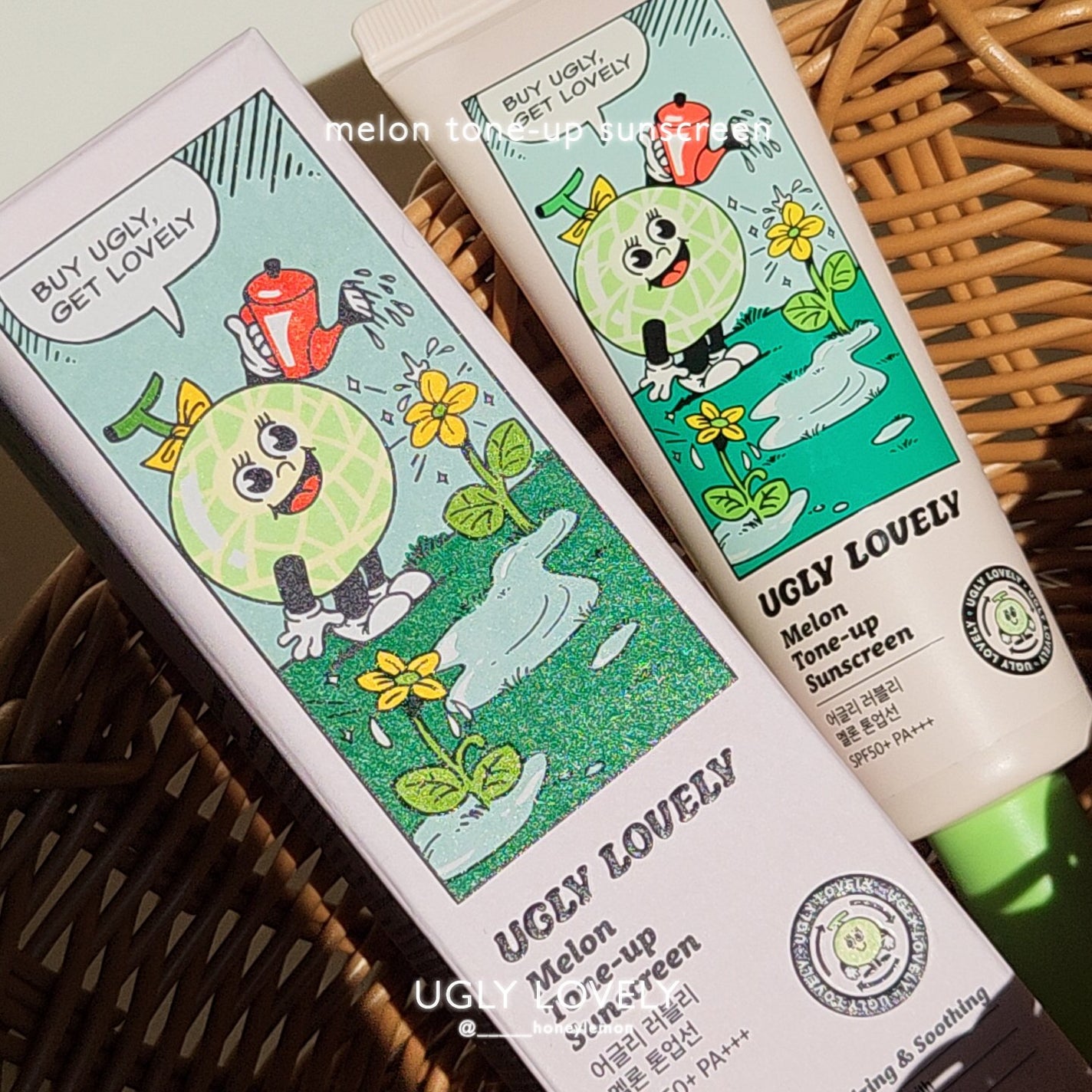 メロントーンアップ日焼け止め/UGLY LOVELY/日焼け止めローションを使ったクチコミ(1枚目)