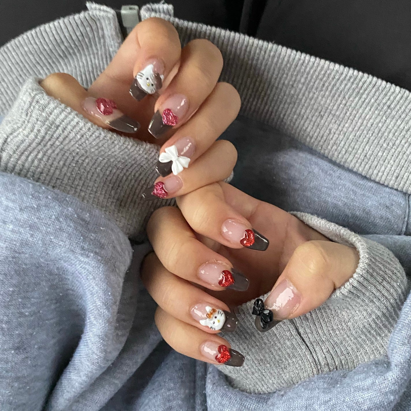 ⭐️ぺろ⭐️『フォロバ100%』 on LIPS 「🩵セルフネイルデザイン集🩵100均とシーインのみの安上がりセル..」(9枚目)