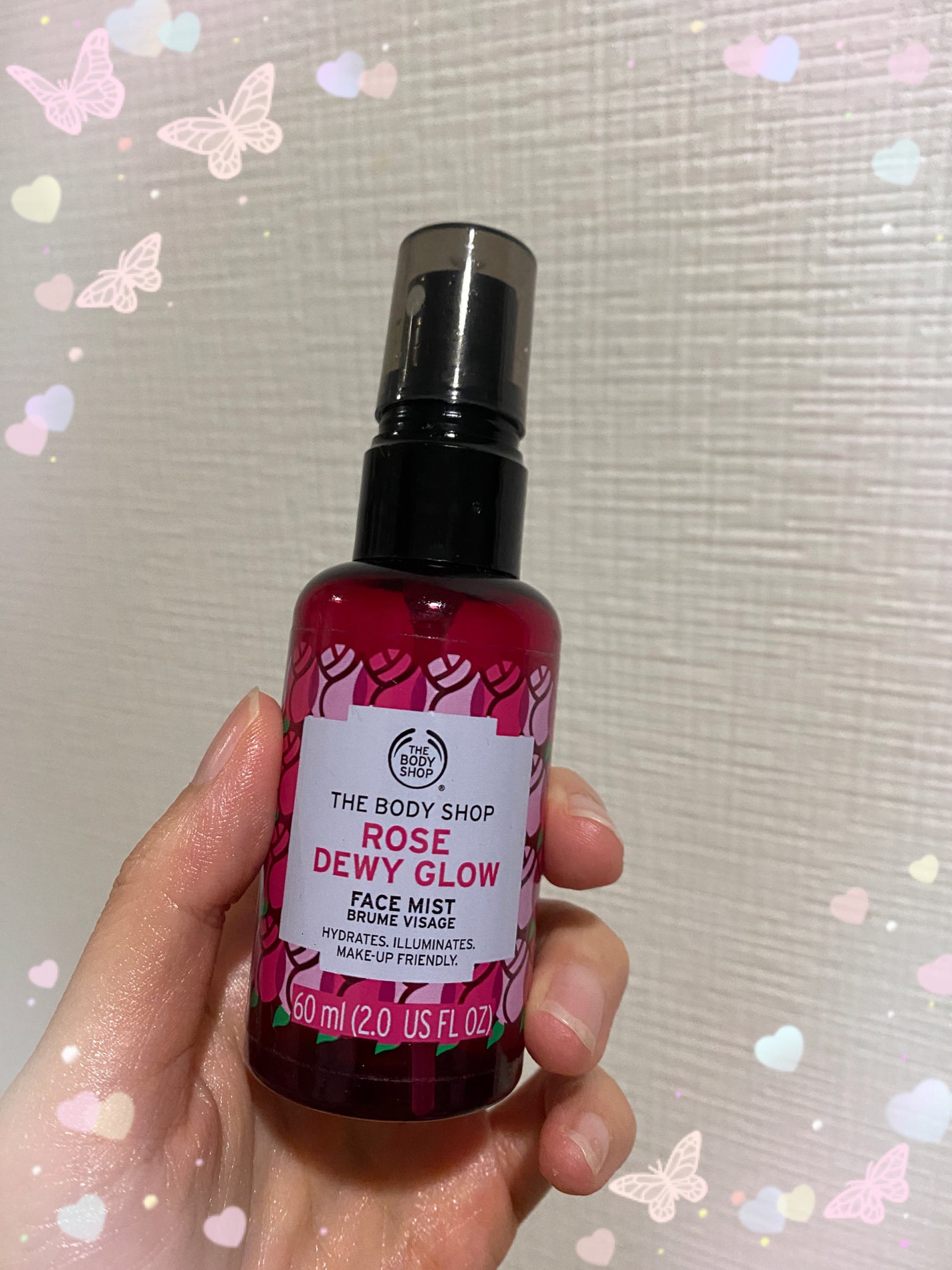 デューイーグロウ フェイスミスト ローズ/THE BODY SHOP/ミスト状化粧水を使ったクチコミ(1枚目)