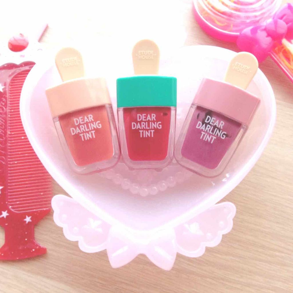 ディアダーリン ウォータージェルティント （アイスティント）/ETUDE/口紅を使ったクチコミ（1枚目）