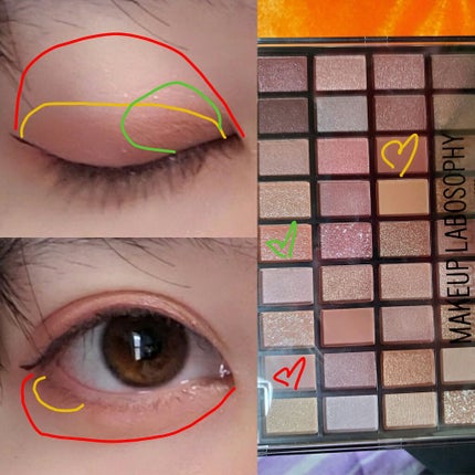 36カラーアイシャドウパレット/ドン・キホーテ/アイシャドウパレットを使ったクチコミ(2枚目)